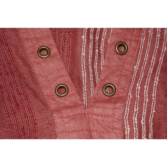 Free People Against All Odds Grommet Long Sleeve Balloon Sleeve Blouse Medium - Picture 9 of 13